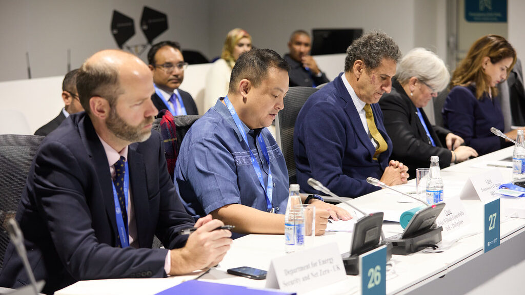 The ETC 10th Ministerial at COP29 From left, Edward Webber, Deputy Director of Financing & Sector Transitions Team, the UK’s Department for Energy Security and Net Zero; Felix Fuentebella, Undersecretary at the Philippines’ Department of Energy; Francesco La Camera, Director-General of IRENA; Rachel Kyte, UK Special Representative on Climate; Leila Benali, the Minister of Energy Transition and Sustainable Development of Morocco.